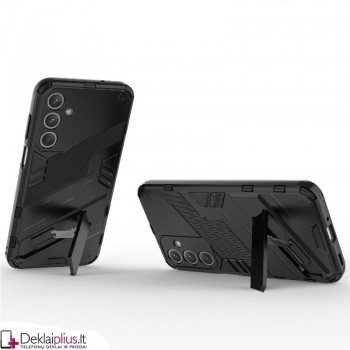 Smūgiams atsparus dėklas su kojele - juodas (Samsung Galaxy M35 5G) Smūgiams atsparus dėklas su kojele - juodas (Samsung Galaxy M35 5G)